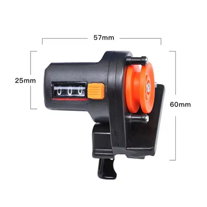 Compteur profondeur ligne pêche 0-999m 6cm WEIHE - Outil plastique mesure profondeur pêche