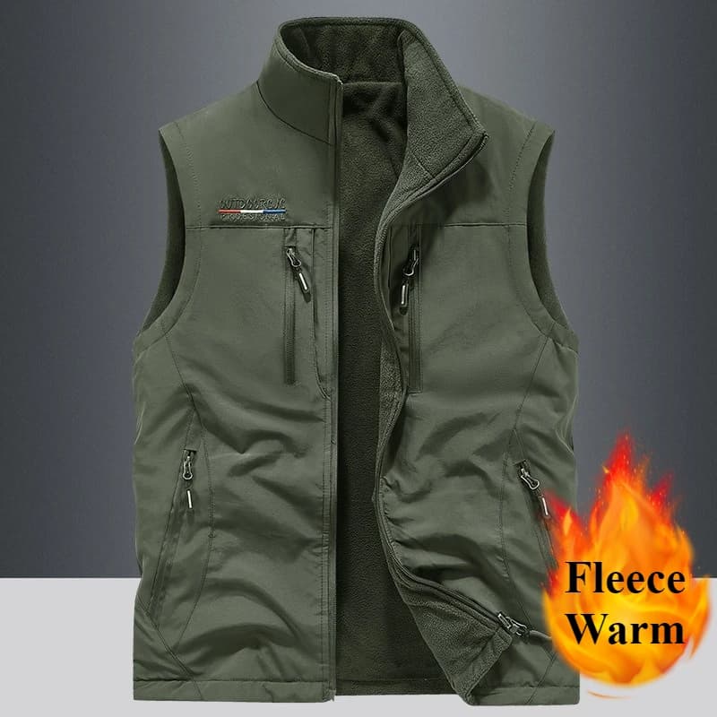 Veste technique pêche 4XL multi-poches - Pratique pour randonnée pêche et safari photo