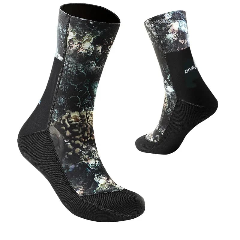 Chaussettes plongée 3-5mm camouflage caoutchouc antidérapant plage étanches séchage rapide