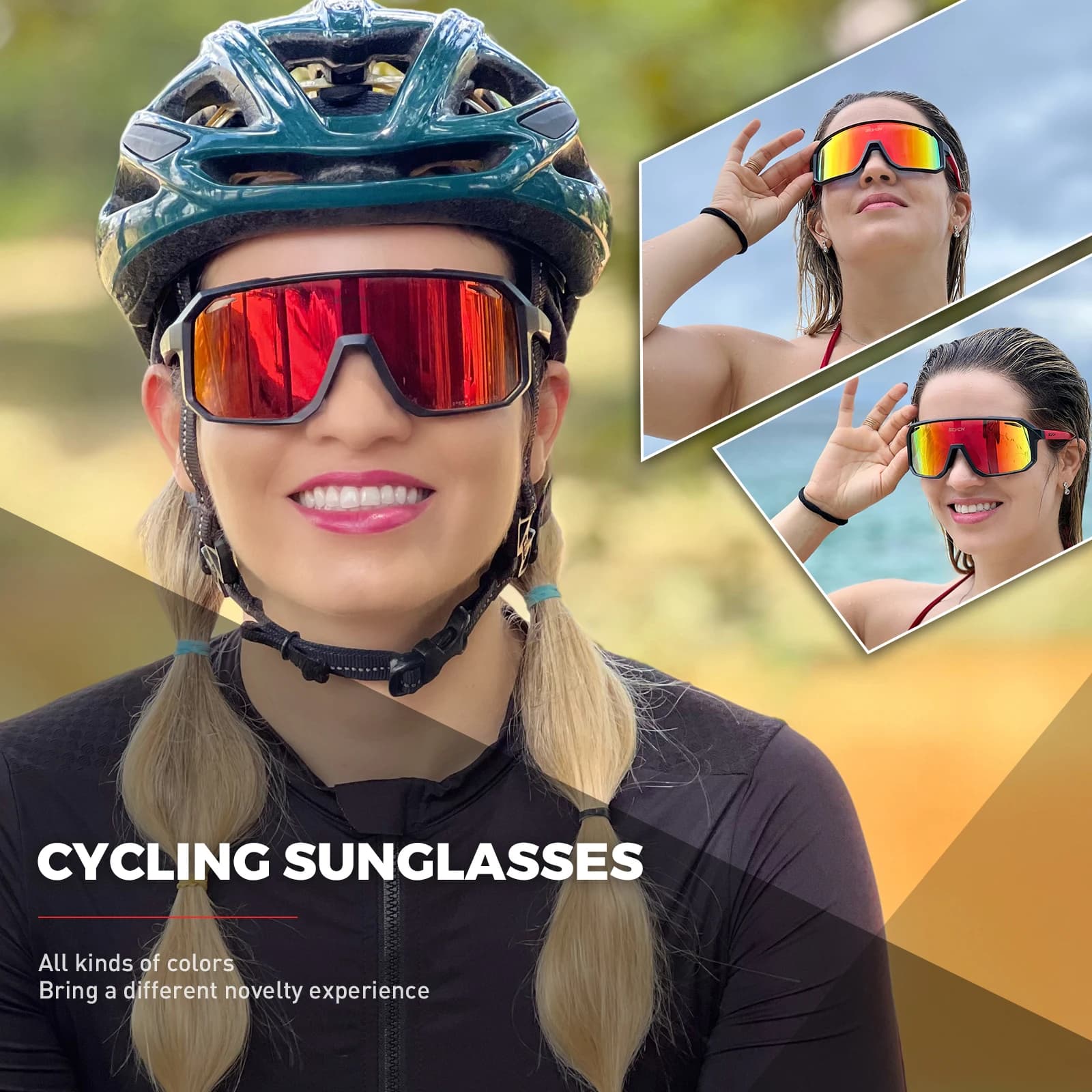 Lunettes cyclisme VTT route pêche protection UV400 hommes femmes sports extérieurs nouvelle collection