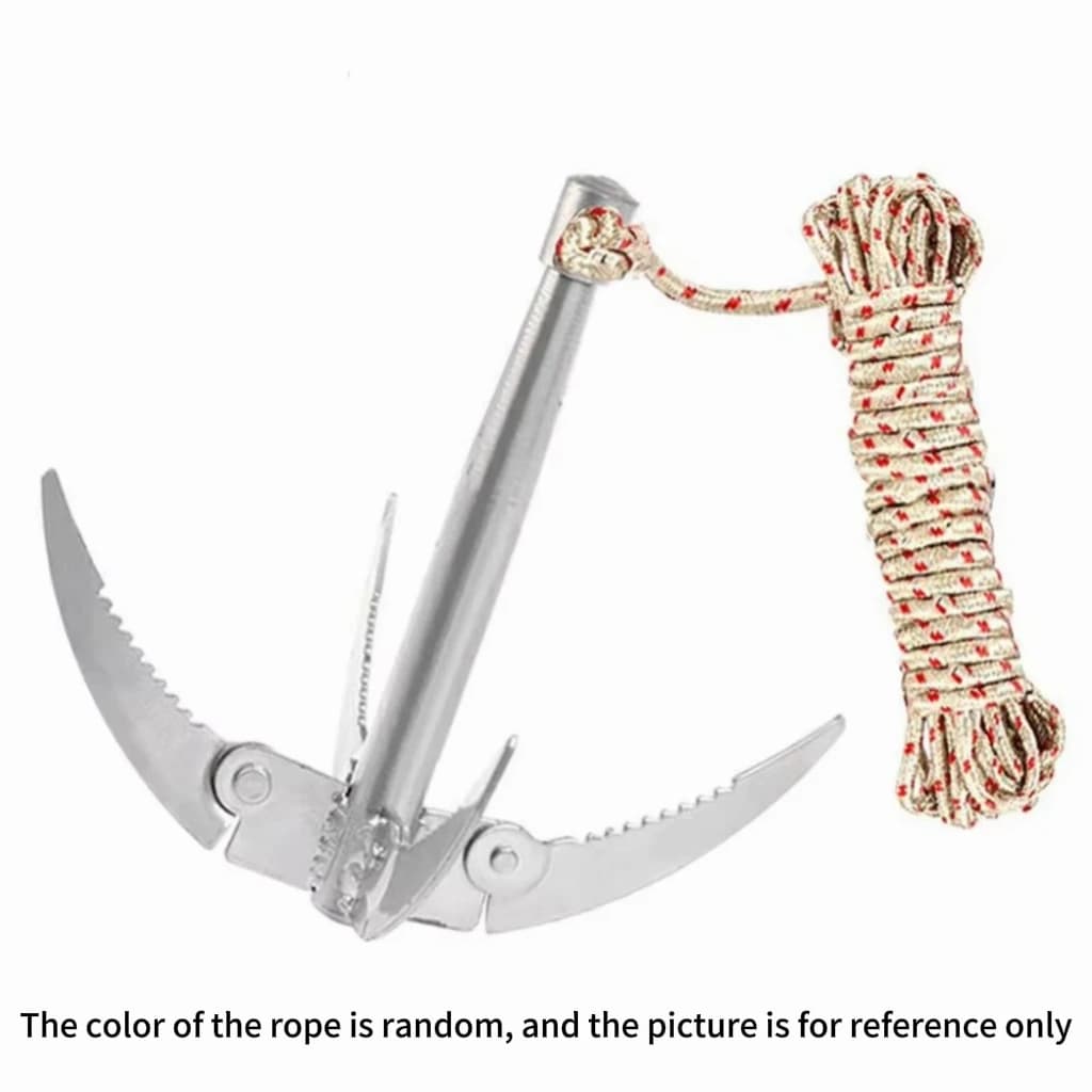 Ancre pliante bateau canoë pêche grappin survie corde robuste accessoire navigation pêcheur plaisance