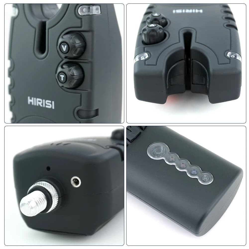 Set d'alarme sans fil Hirisi SQ-2 waterproof - 1+2 alertes LED/son pour pêche carpe connectée