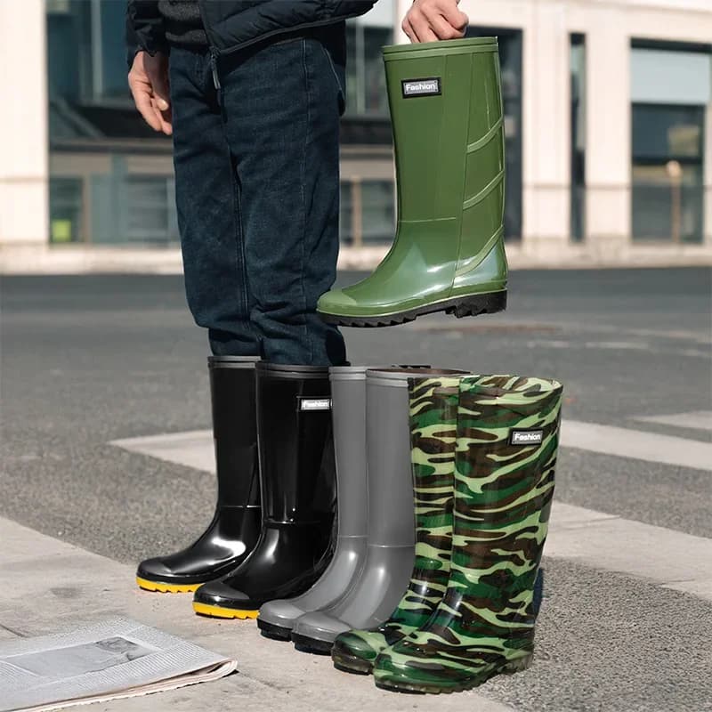 Bottes camouflage homme hautes imperméables doublure polaire semelle résistante chaussures chaudes mode