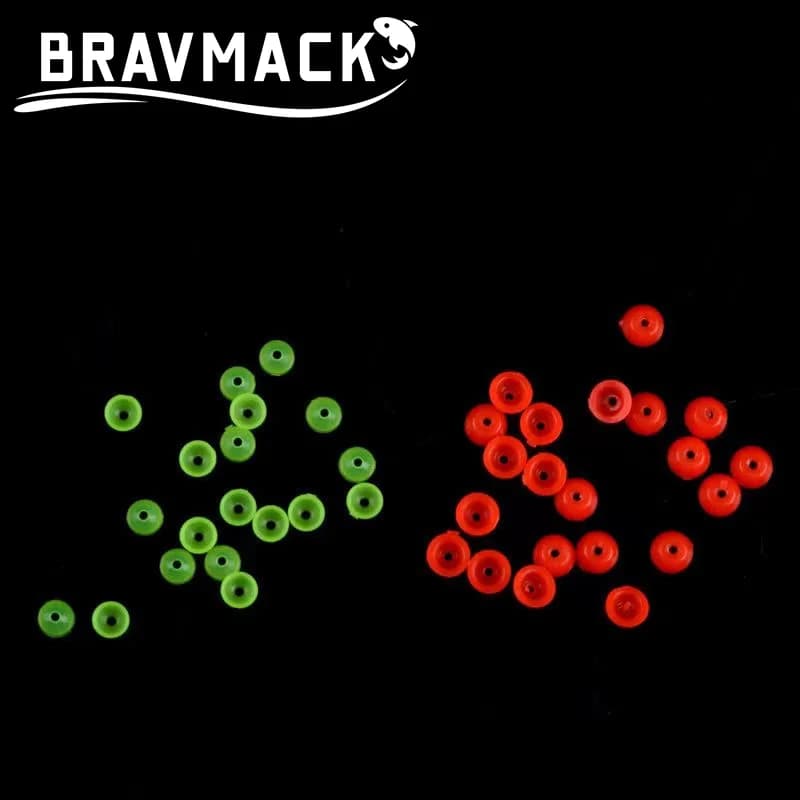 100 perles luminescentes demi-rondes pour pêche en mer flotteurs et accessoires de montage de lignes