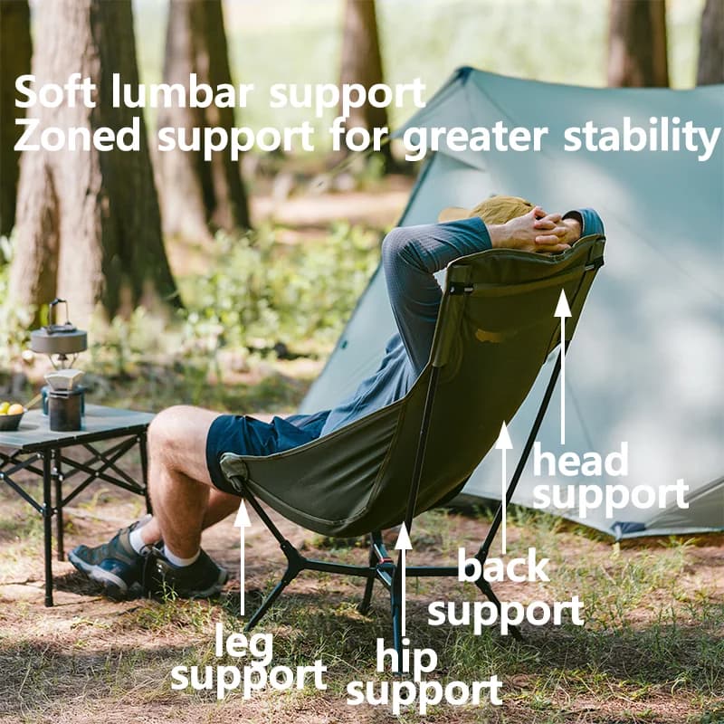 Chaise pliante Naturehike YL01 ultra légère à ouverture automatique pour camping plage et pêche 150kg