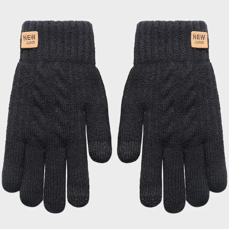 Gants tricotés épais thermiques homme femme tactiles hiver extérieur laine conduite mitaines touchscreen