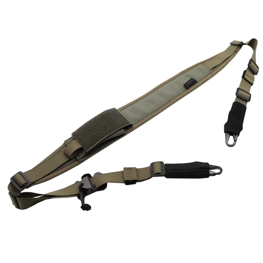 Bretelle fusil modulaire réglable 2 points/1 point - Accessoire pêche et chasse polyvalent transport