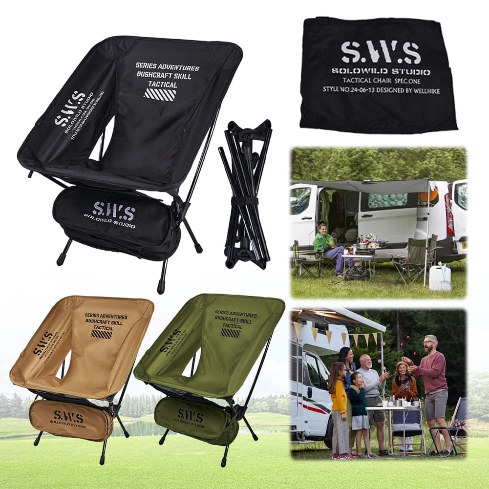 Chaise pliante ultralégère Oxford pour pêche plage camping randonnée siège portable léger
