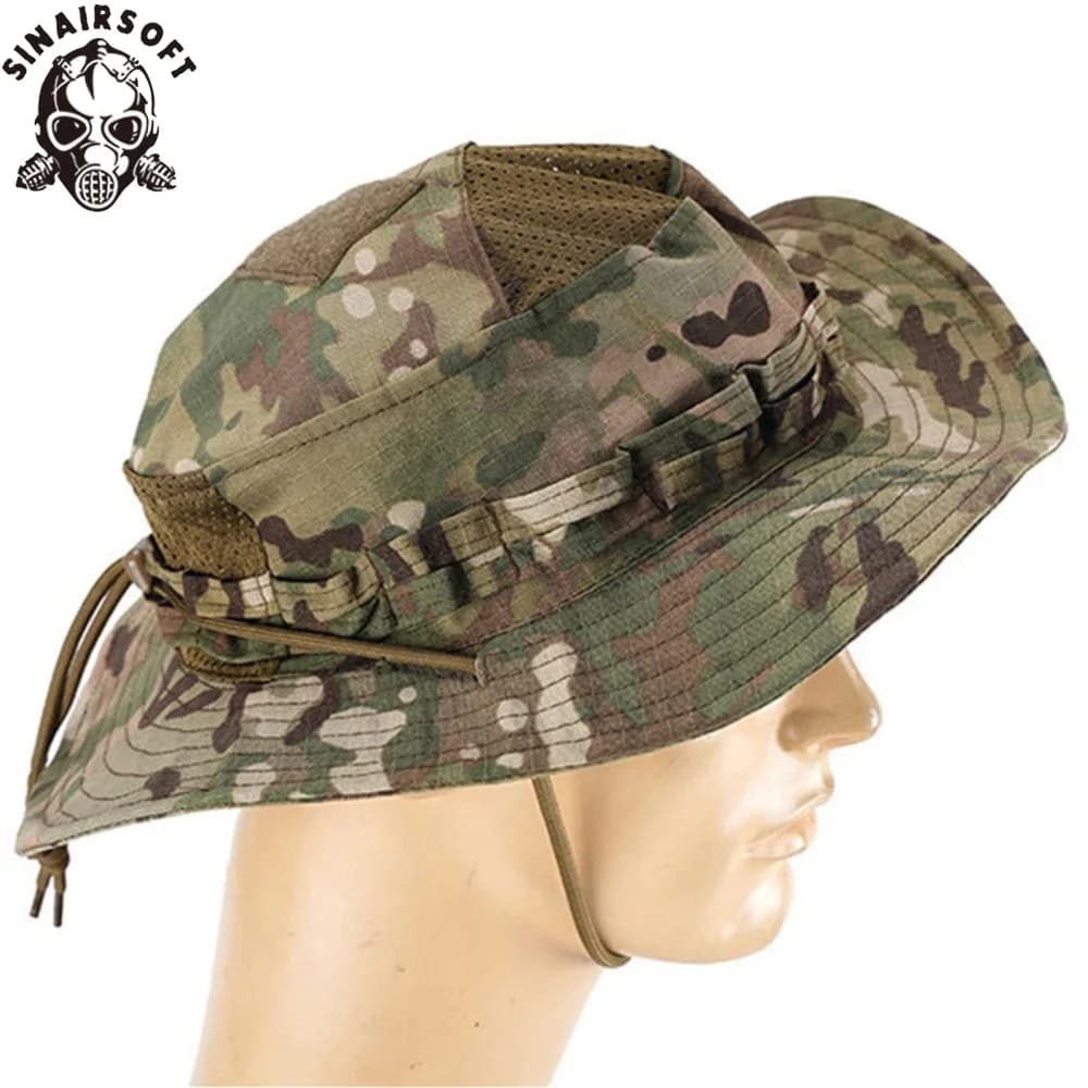 Casquette PRO camouflage bord rond SINAIRSOFT - Chapeau pêche protection solaire été nouvelle génération