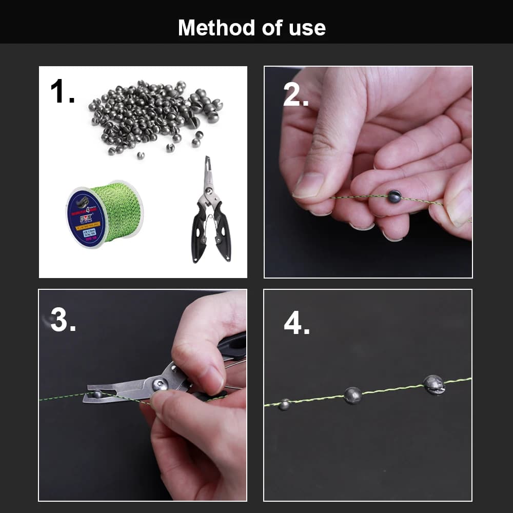 FTK 143pcs plombs pêche explosion 0.2g-1g - Set mixte plombs ronds split shot pour tous appâts