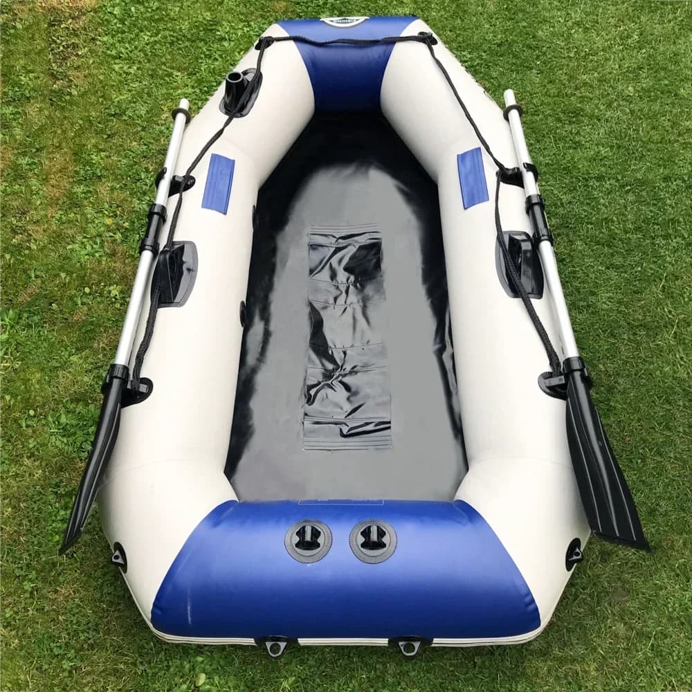 Bateau gonflable pêche kayak PVC 175-260cm pliable résistant pour 1-5 personnes canot sports nautiques