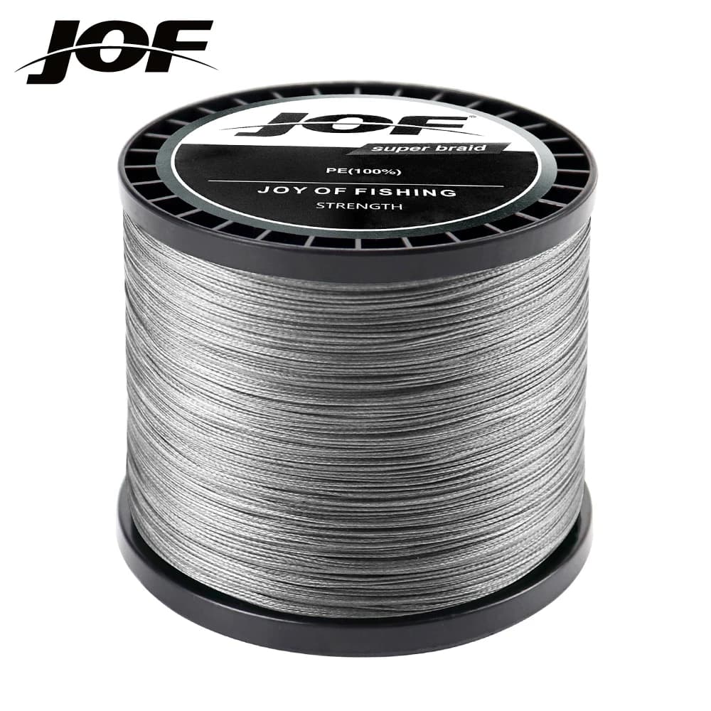 Ligne de pêche tressée JOF X12 12 brins multicolore pour mer, 33 à 150LB, 300M 500M 1000M