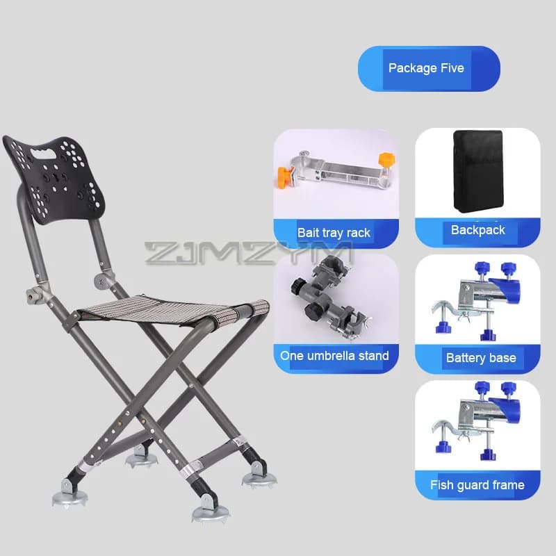 Chaise de pêche tout-terrain réglable 180° - Siège waterproof et forte capacité de charge