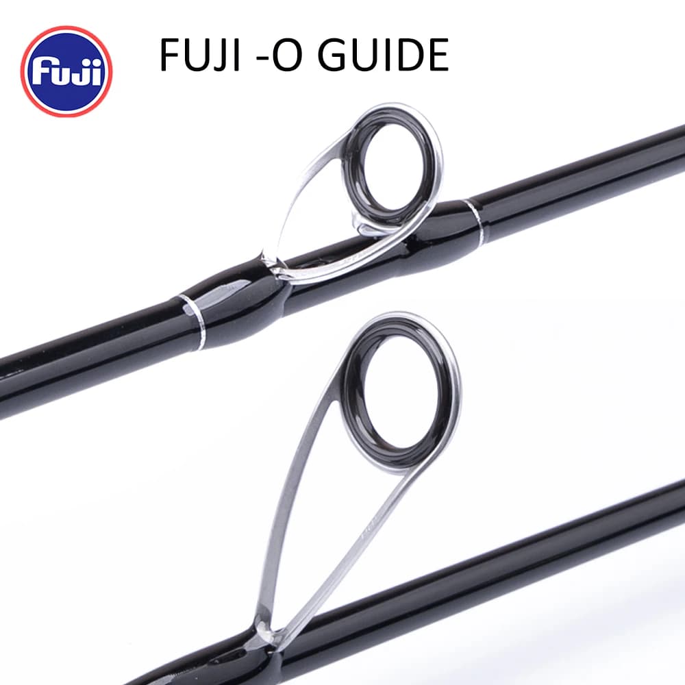 Canne à pêche ultralégère FishingFans Carbon Handle UL ML avec guides Fuji O et Cross Carbon Tape