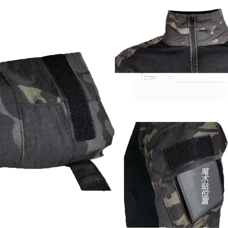 Uniforme chasse été pêche tactique manches longues pantalon camping camouflage homme