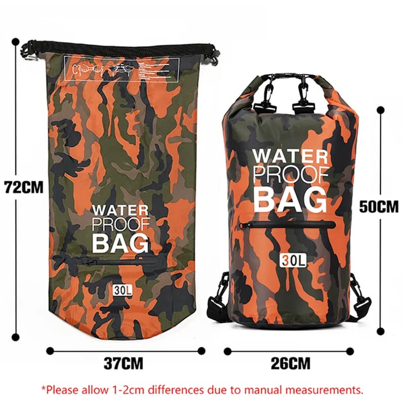 Sac à dos étanche 30L 15L poche séparation humide kayak bateau natation sports extérieurs XAZ9