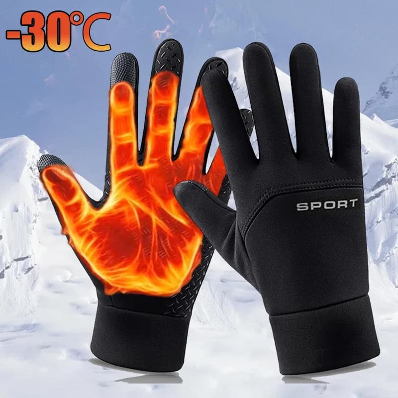 Gants pêche hiver tactiles - imperméables coupe-vent pour pêche en eau froide hommes femmes