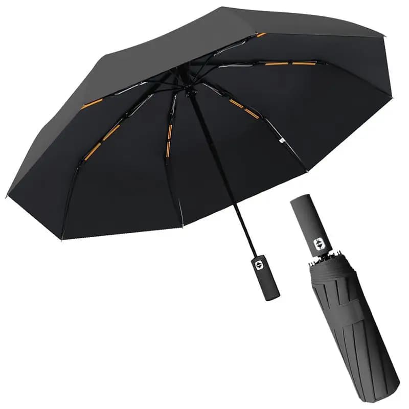 Parapluie automatique 16/24 baleines solide avec lumière - Protection UV anti-vent pliable portable pêche