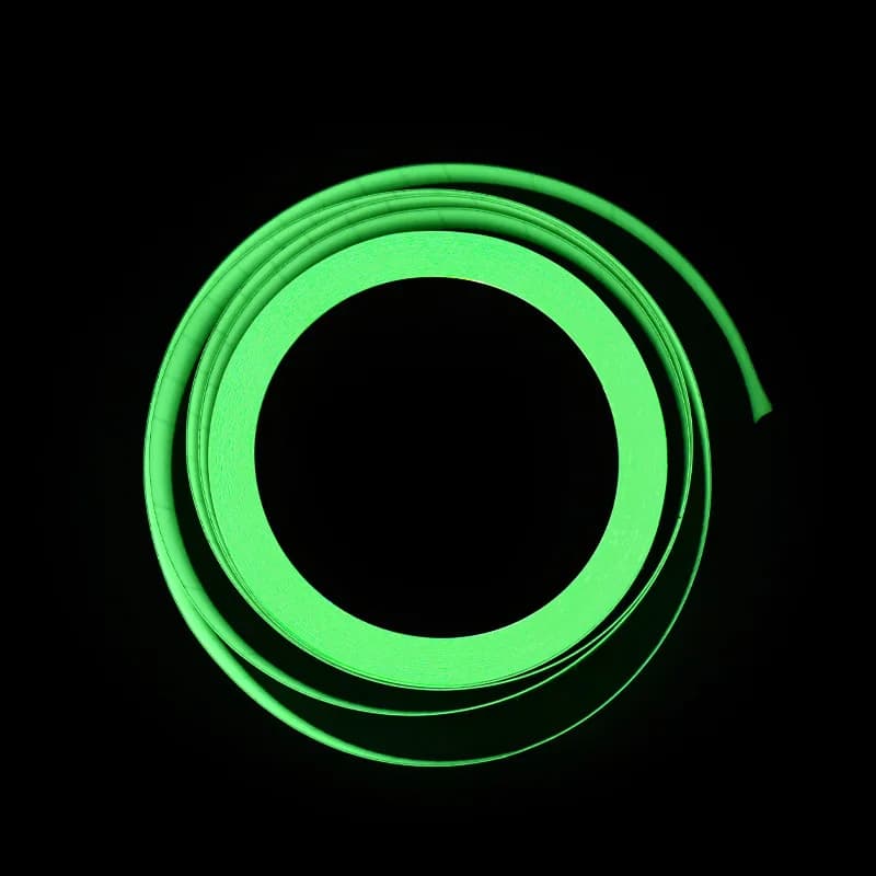 Ruban adhésif fluorescent vert brillant pour pêche, signalisation et décoration, autocollant lumineux dans le noir
