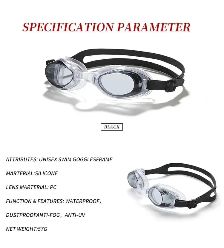 Lunettes de plongée petit cadre HD silicone anti-buée étanches équipement adulte