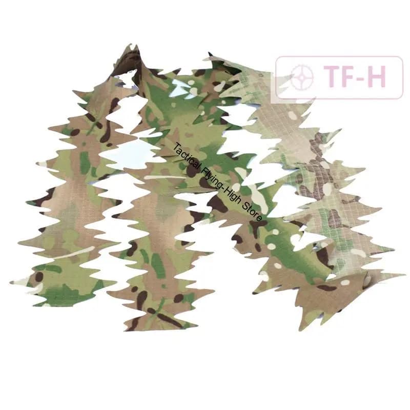 Bandelettes tissu camouflage Ghillie 1.5m pêche bricolage matériel dissimulation fait main