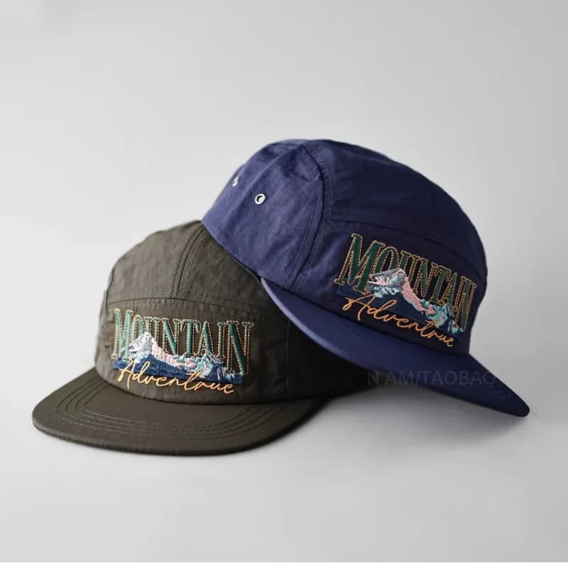 Casquette rétro 5-panels pêche camping - Chapeau été à séchage rapide pour pêche loisir