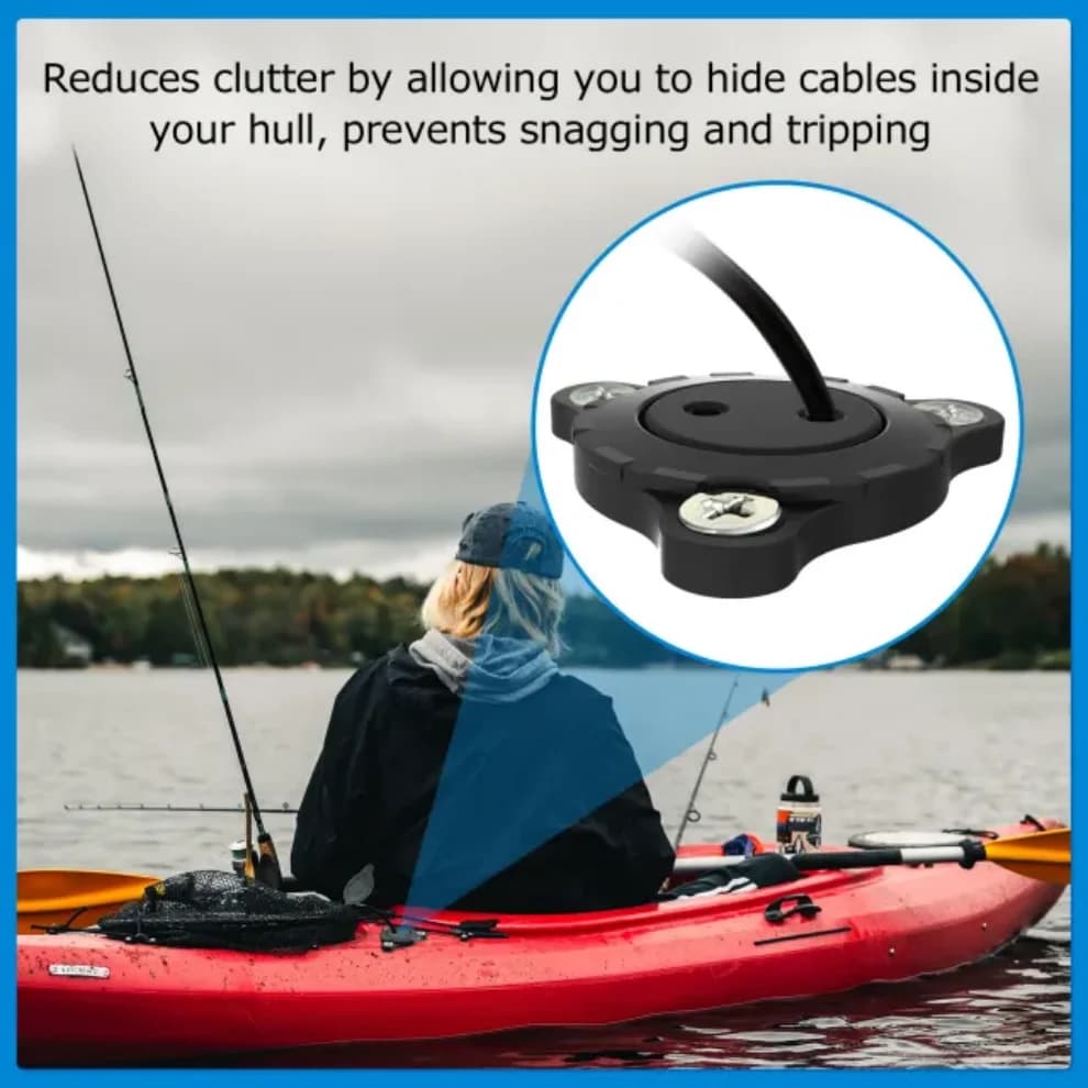 Kit de câblage étanche Aventik pour installation sondeur, moteur et éclairage sur kayak de pêche et petit bateau
