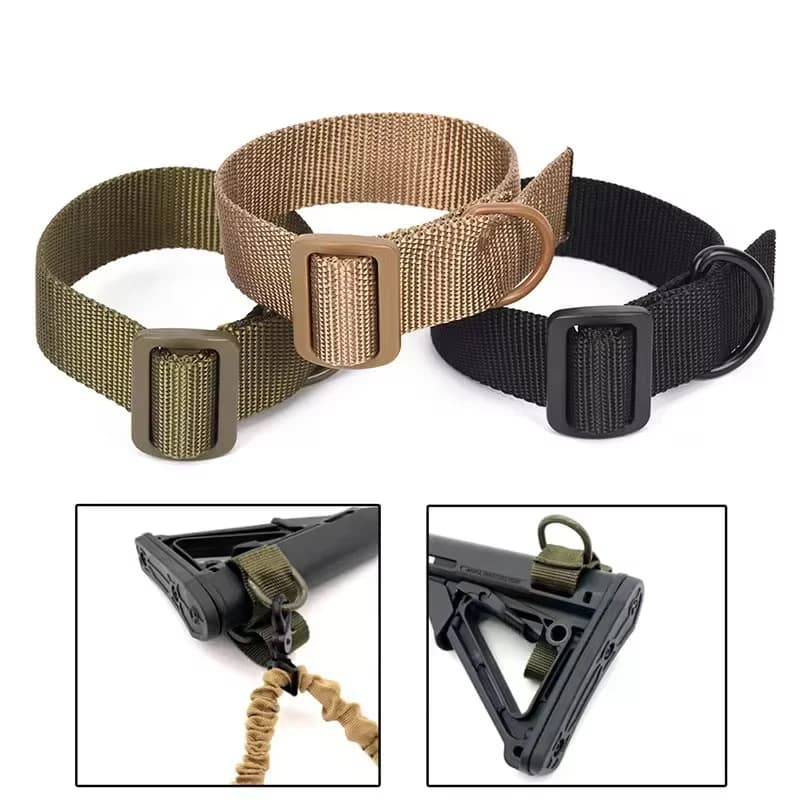 Adaptateur réglable pour bretelle fusil de chasse, sangle nylon avec anneau D pour pêche