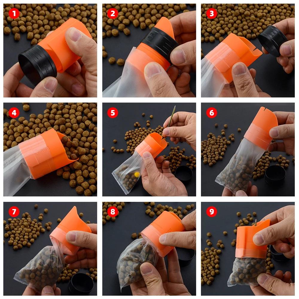 Système de chargement PVA pour sacs solides - Outil d'amorçage carp fishing à fusion rapide