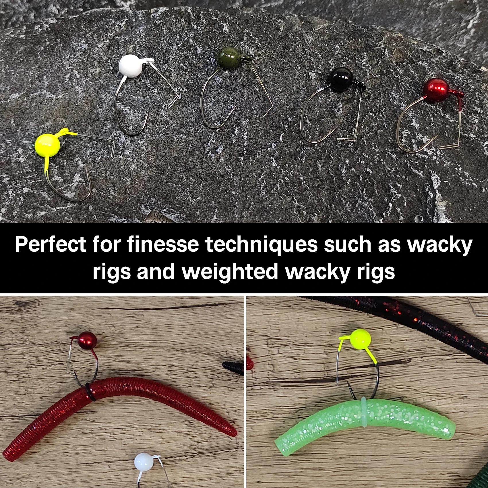 Hameçons Aventik Weedless Wacky Rig pour pêche du black bass - 10 pièces sans herbe