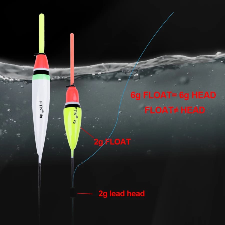 Set 10 flotteurs FTK 1g-5g queue longue pour pêche carpe et carnassiers - kit pêche Bargouzinsky