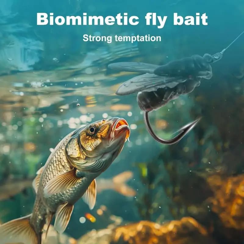 Mouche artificielle mini bio pour saumon et truite - 50 à 10 pièces avec attractant poissons 2025