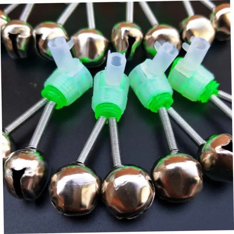 Lot de clips clochettes pour canne à pêche - alarmes de touche avec fixation par pince 5/10 pièces