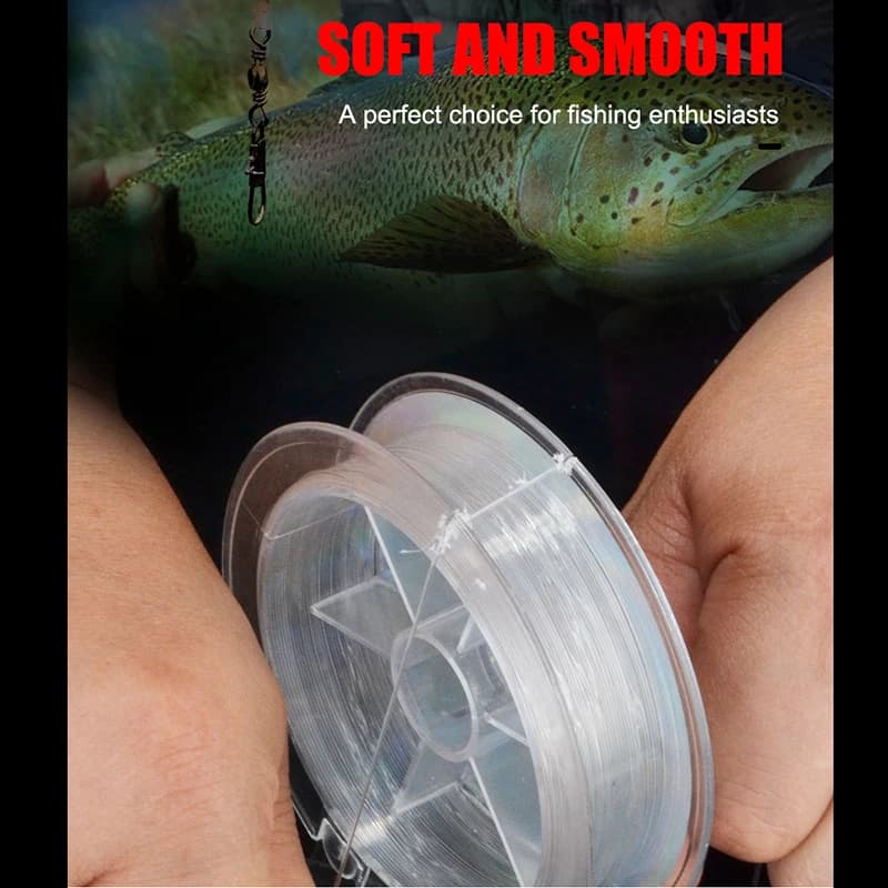 Ligne de Pêche Fluorocarbone 120M Traitement Spécial Nylon pour Eau Douce 0.2mm-0.6mm 45LB