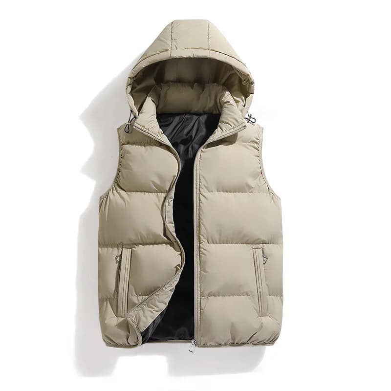 Veste pêche imperméable hiver - Veste sans manches chaude avec capuche pour pêche maritime