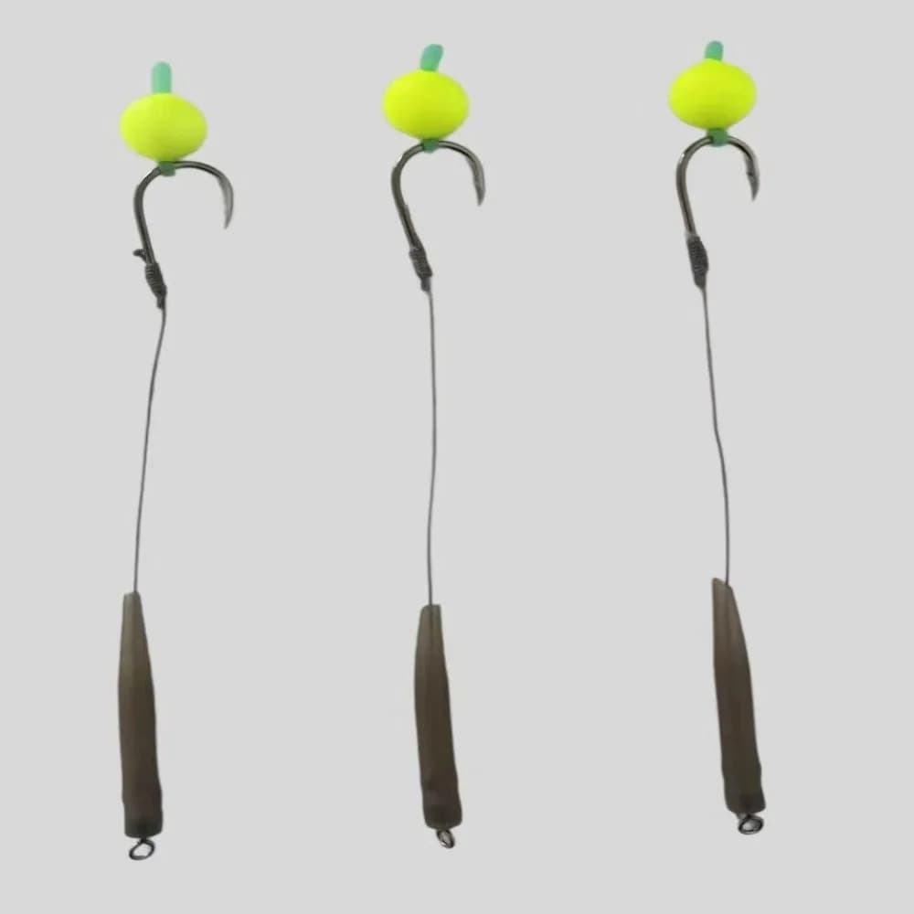 5 hameçons rigs pêche carpe 2025 - Équipement prêt taille 3#-10# - Montages complets pêche