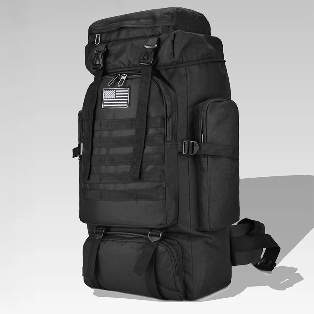 Sac à dos tactique 80L 100L randonnée pêche - Grand sac montagne étanche pour équipement pêcheur
