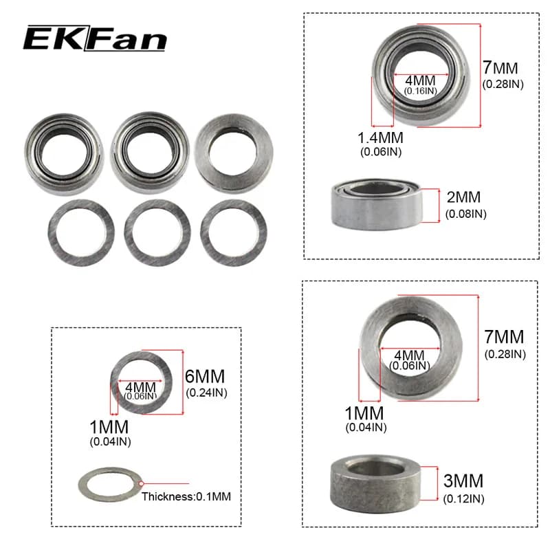 Kit outils EKFan pour assemblage manivelles moulinets pêche avec joints et roulements