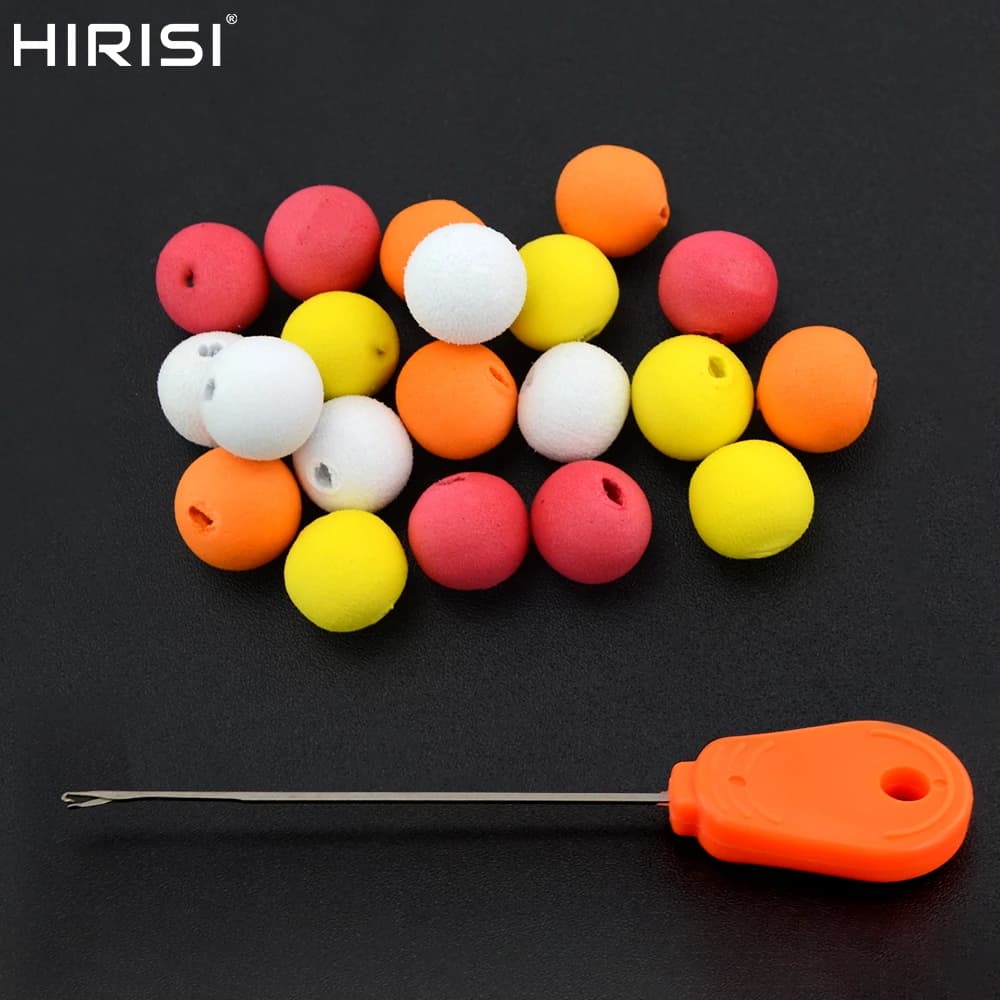 Bouillettes pop-up flottantes Hirisi - 12 pièces 12mm 4 couleurs avec perles flottantes pour hair rig