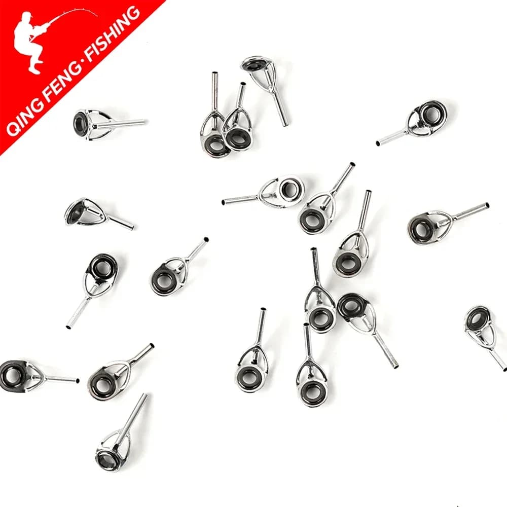 10 anneaux guides télescopiques 0.9-2.2mm pour réparation de cannes à pêche et accessoires de pointe