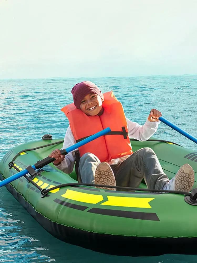 Radeau gonflable pêche et rafting - Bateau portable kayak gonflable pour activités extérieures