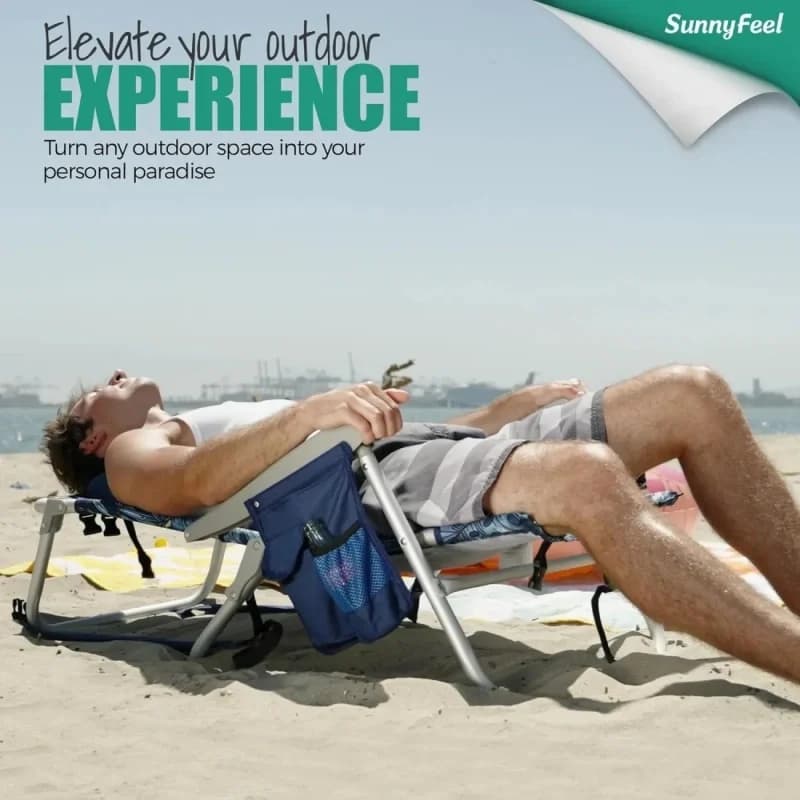 Transat pliant portable sac à dos pêche bureau sieste camping plage chaise relax extérieure