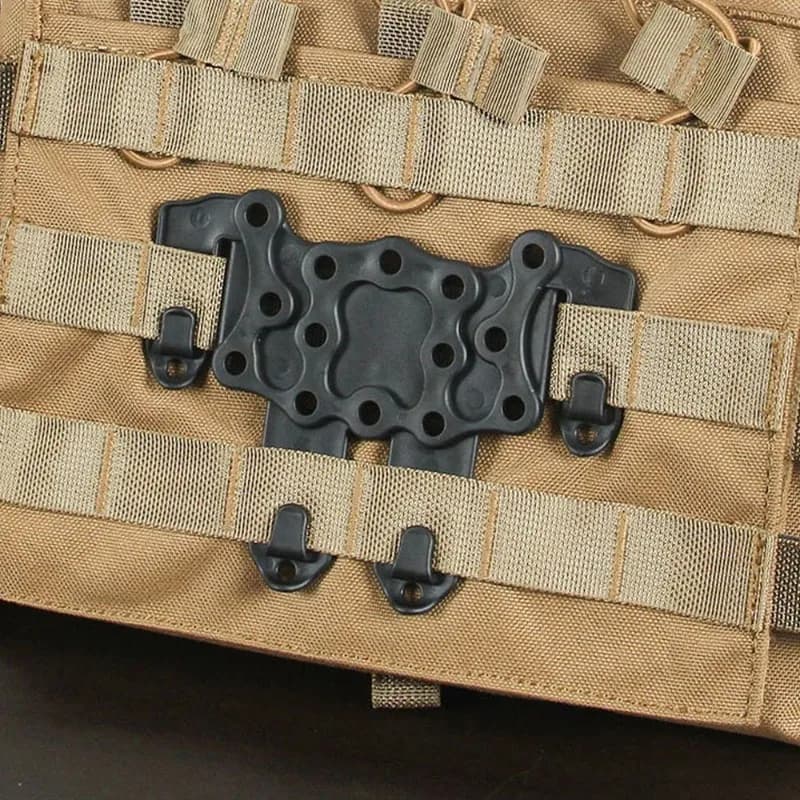 Support plastique MOLLE pour Glock - Adaptateur fixation étui pistolet sur gilet pêche
