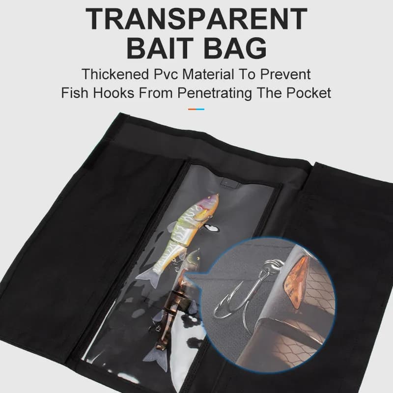 Sac à leurres LEYDUN pour leurres souples et durs jusqu'à 30cm - 4 poches hybrides avec accès facile