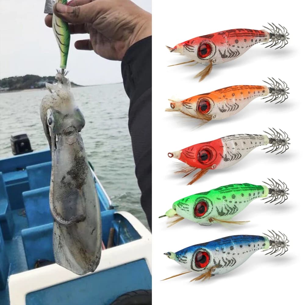 Set de 5 leurres durs DNDYUJU 9g/10cm en forme de crevette - Leurres plombés pour pêche en mer