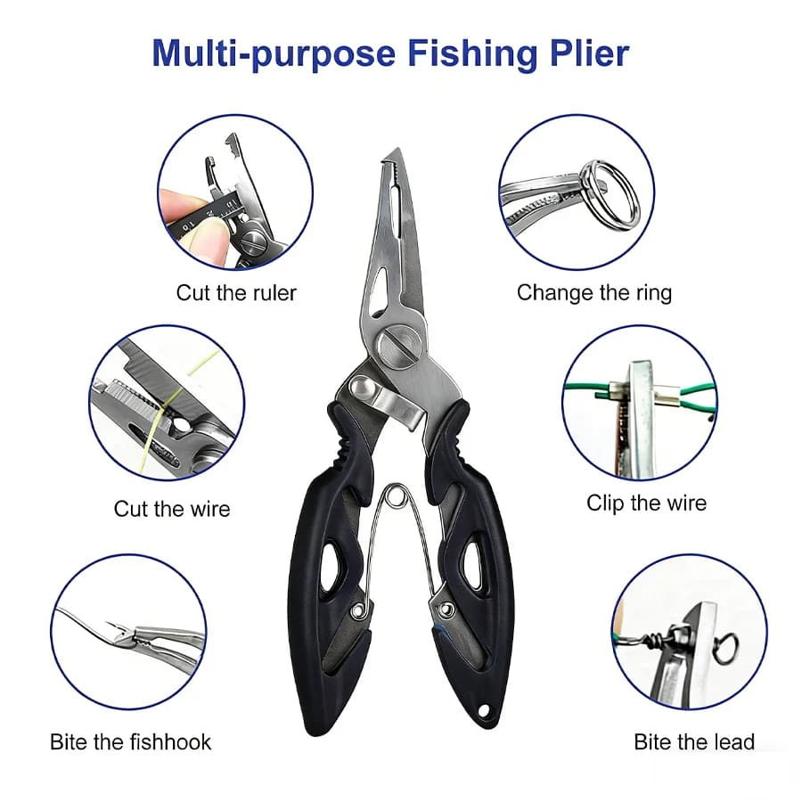 Kit outils pêche 6 pièces balance digitale poisson extracteur hameçon pince lèvres