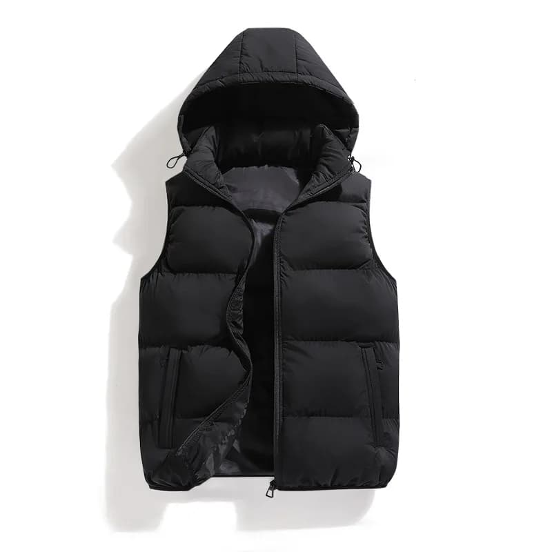 Veste pêche imperméable hiver - Veste sans manches chaude avec capuche pour pêche maritime