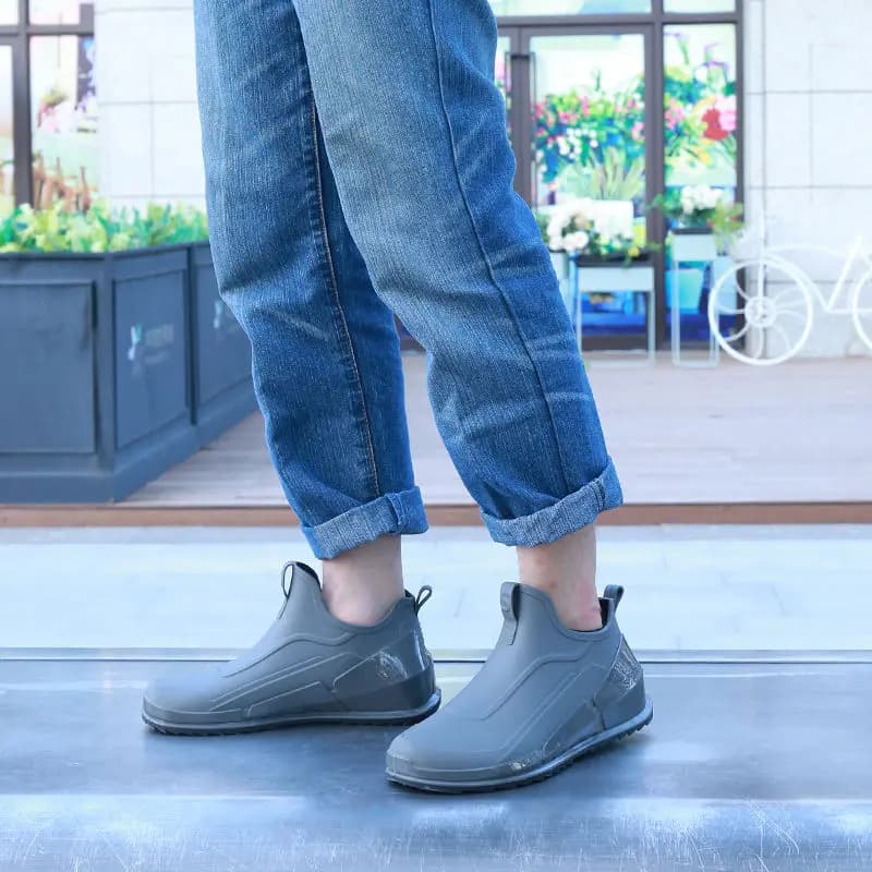 Chaussures de pluie homme cheville imperméables - Bottes en caoutchouc de qualité pour homme fashion et pratique