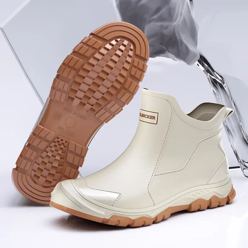 Bottes de pluie homme grande taille 39-48 antidérapantes résistantes chaussures eau extérieur épaisses plastique