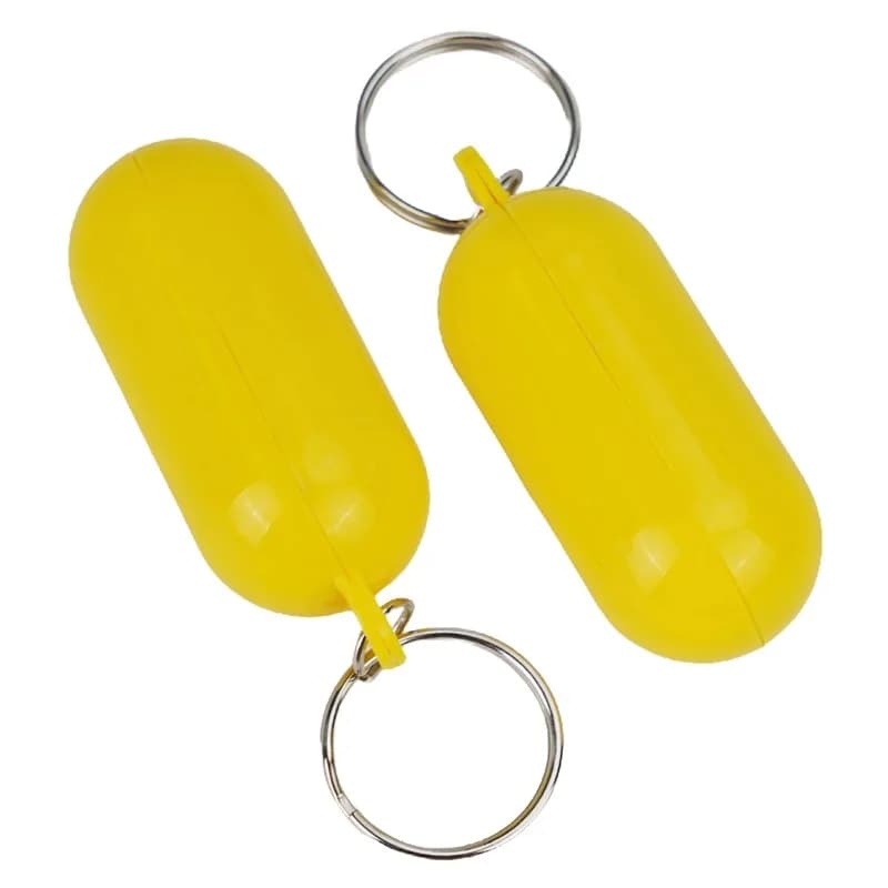 Flotteurs porte-clés jaunes pour kayak 2 pièces - Accessoires anti-perdition pour surf, bateau et paddle